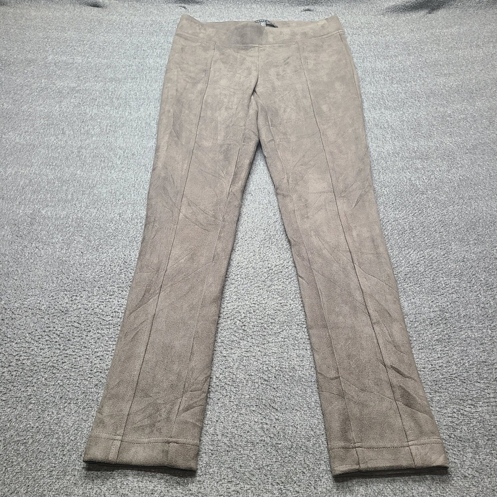 Andrew Marc Faux Suede Leggings Women XS Brown Excellent Seam Detail AP8KD211